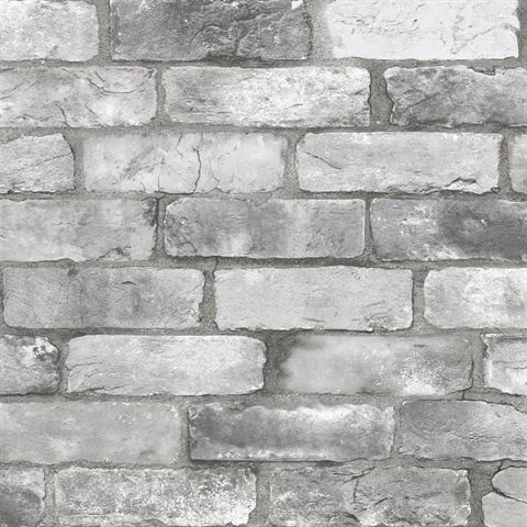 Rustin Grey Reclaimed Bricks Wallpaper