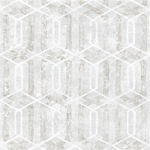 Stormi Light Grey Geometric Wallpaper