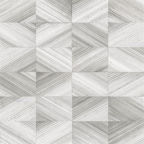Stratum Grey Geometric Faux Wood Wallpaper
