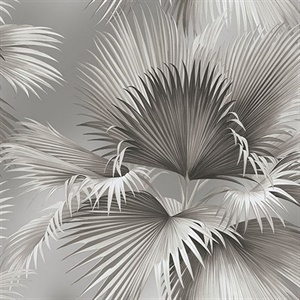 Summer Palm Platinum Tropical Wallpaper