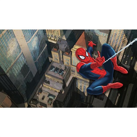 JL1405M Ultimate Spider-Man City Scape Pre-Pasted Mural | Total Wallcovering