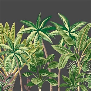 Verdant Tropical Palm Trees Wall Mural