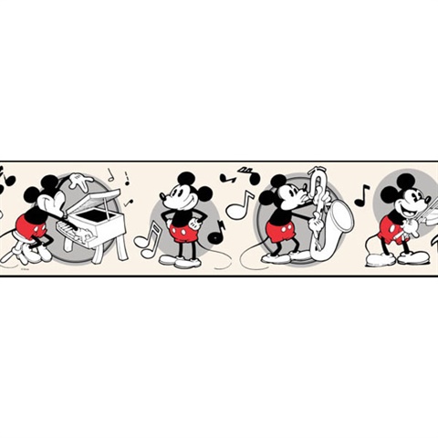 Vintage Disney Mickey Mouse Peel & Stick Wallpaper Border