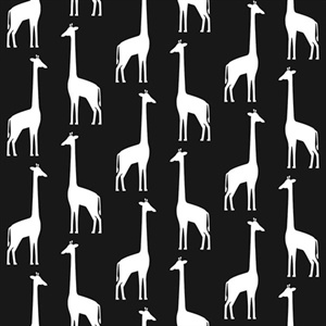 Vivi Black Giraffe Wallpaper