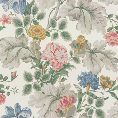 Carnation Garden Multicolor Floral Wallpaper