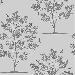 Woodland Grey Trees & Birds