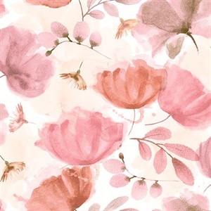 Zahra Pink Floral Wallpaper